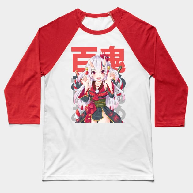 Hololive JP - Nakiri Ayame Baseball T-Shirt by naderu